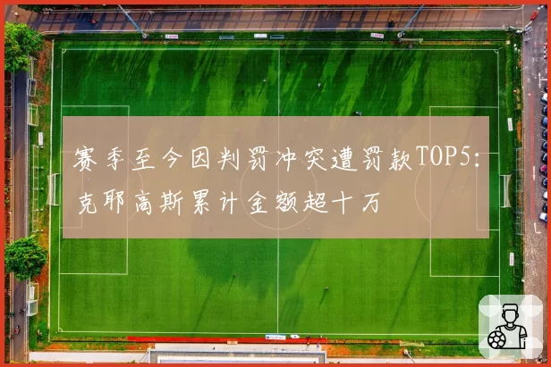 赛季至今因判罚冲突遭罚款TOP5：克耶高斯累计金额超十万